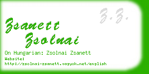 zsanett zsolnai business card